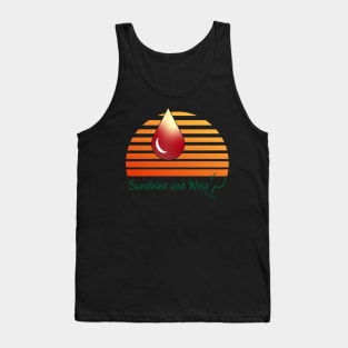 Sunshine and wine. A drop of wine over a sunset. Tank Top